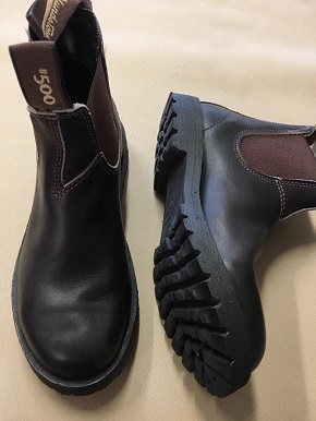 Redback boots resoled with Vibram lug soles- style #1705