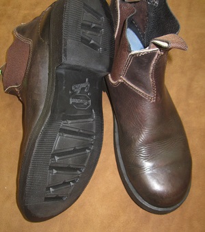 Redback boots resoled with a thicker Vibram smooth sole- Vibram style #1752