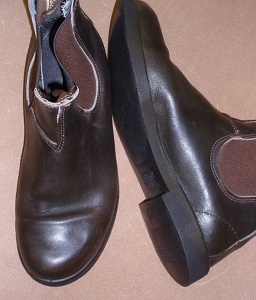 Blundstone boots resoled with Vibram 1716 low-profile sole