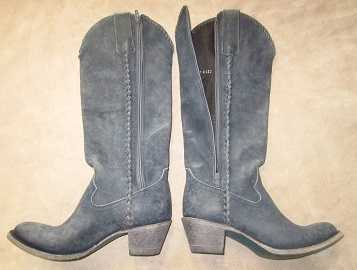 Zippers installed on womens cowboy boots