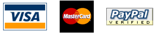 We accept Visa, Mastercard and Paypal