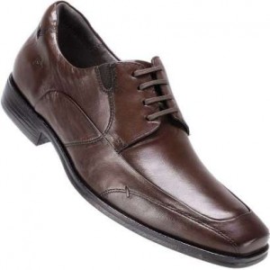 Finished Democrata shoe repair showing clean stitching and new outsole