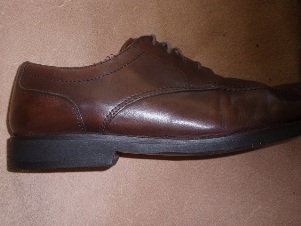 Dockers shoes being professionally repaired and resoled at MyShoeman